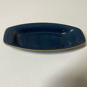 Hall China oblong blue dish 4497